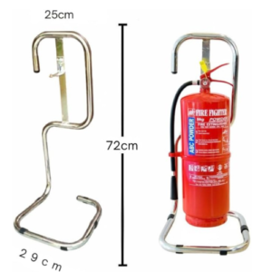 Single Fire Extinguisher Stand Chrome - Image 3